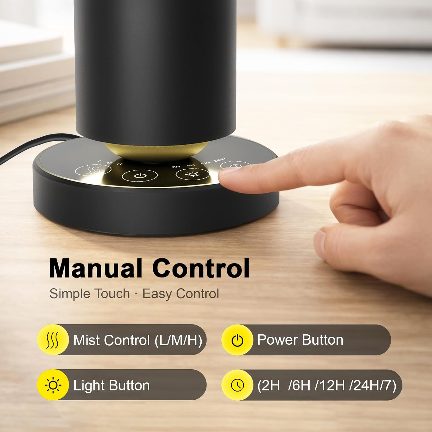 Aluminum Waterless Scent Diffuser with Ambient Light, 1,500 Sq. Ft.