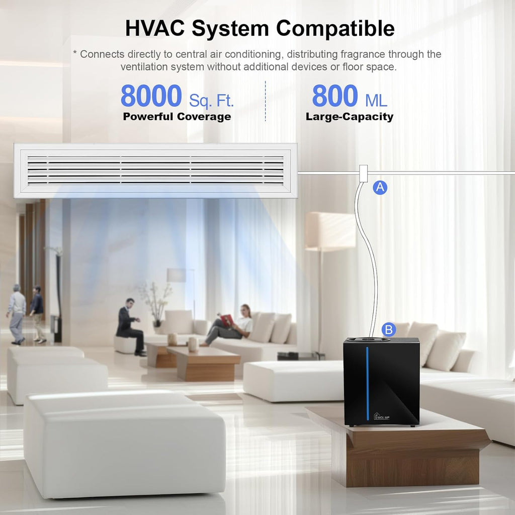 HVAC Waterless Scent Diffuser with Wi-Fi, 10,000 Sq. Ft.