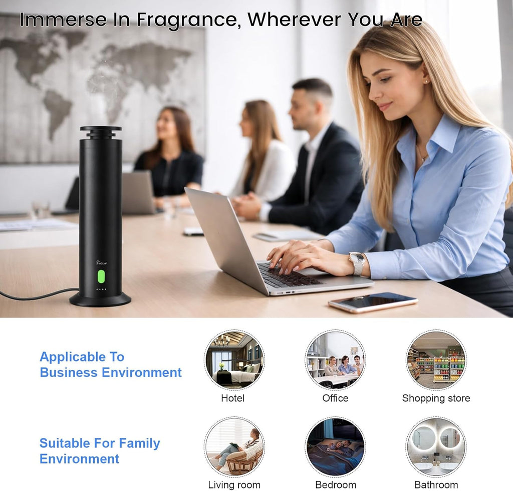 Rechargeable Waterless Scent Diffuser, 1500 Sq Ft | MQLMF