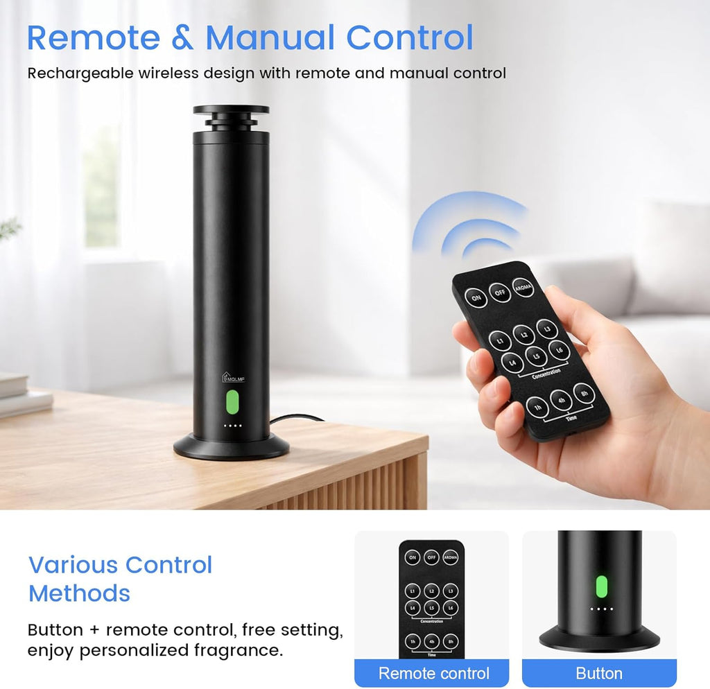 Rechargeable Waterless Scent Diffuser, 1500 Sq Ft | MQLMF