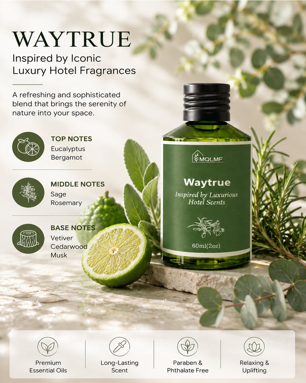 Waterless Scent Diffuser with Ambient Light, 1,000 Sq. Ft.