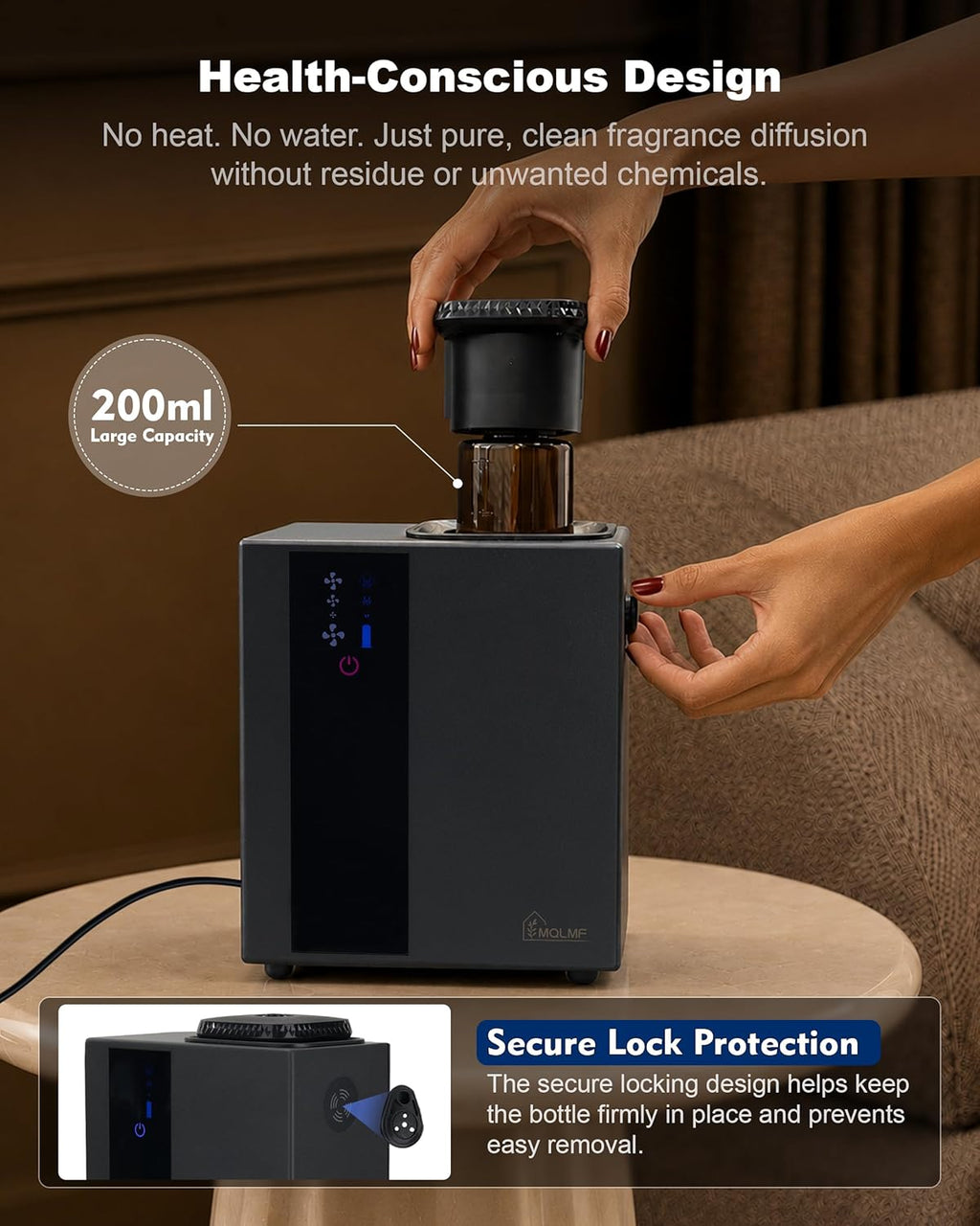 HVAC Waterless Scent Diffuser with 2 × 60 ml Oils, 4,500 Sq. Ft.