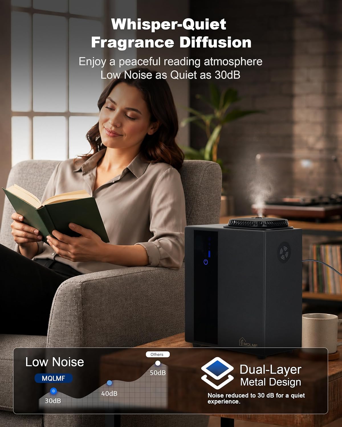 HVAC Waterless Scent Diffuser with 2 × 60 ml Oils, 4,500 Sq. Ft.