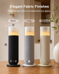 Fabric-Wrapped Waterless Scent Diffuser with 2 × 60 ml Oils, 1,000 Sq. Ft.