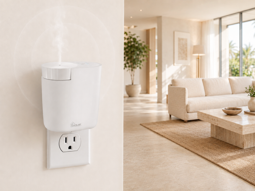 Plug-In Waterless Scent Diffuser with 3 × 20 ml Oils, 800 Sq. Ft.