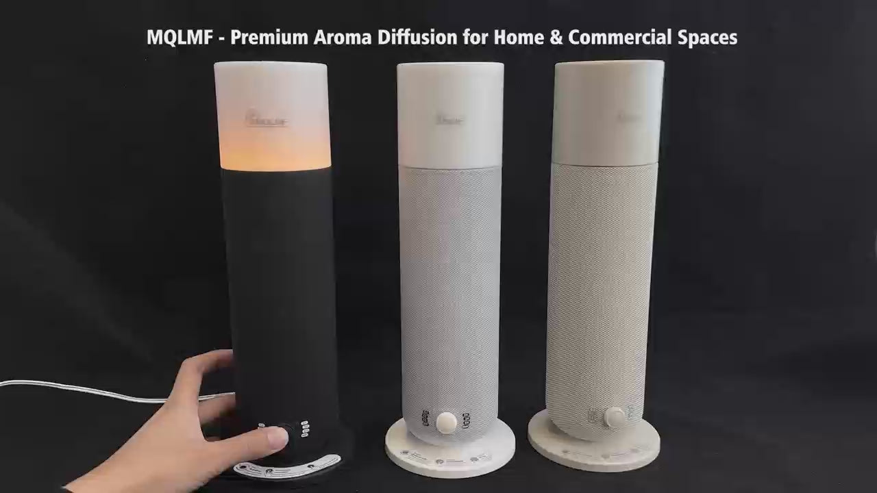 Fabric-Wrapped Waterless Scent Diffuser with 2 × 60 ml Oils, 1,000 Sq. Ft.